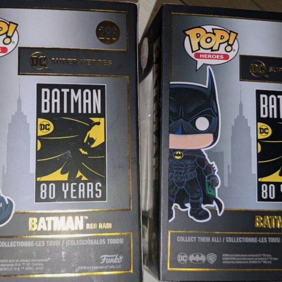 Lot of 2 Batman Funko Pop Figure #286 Red Rain & #289 Forever NEW - Picture 2 of 3
